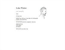 Tablet Screenshot of lukewinter.com